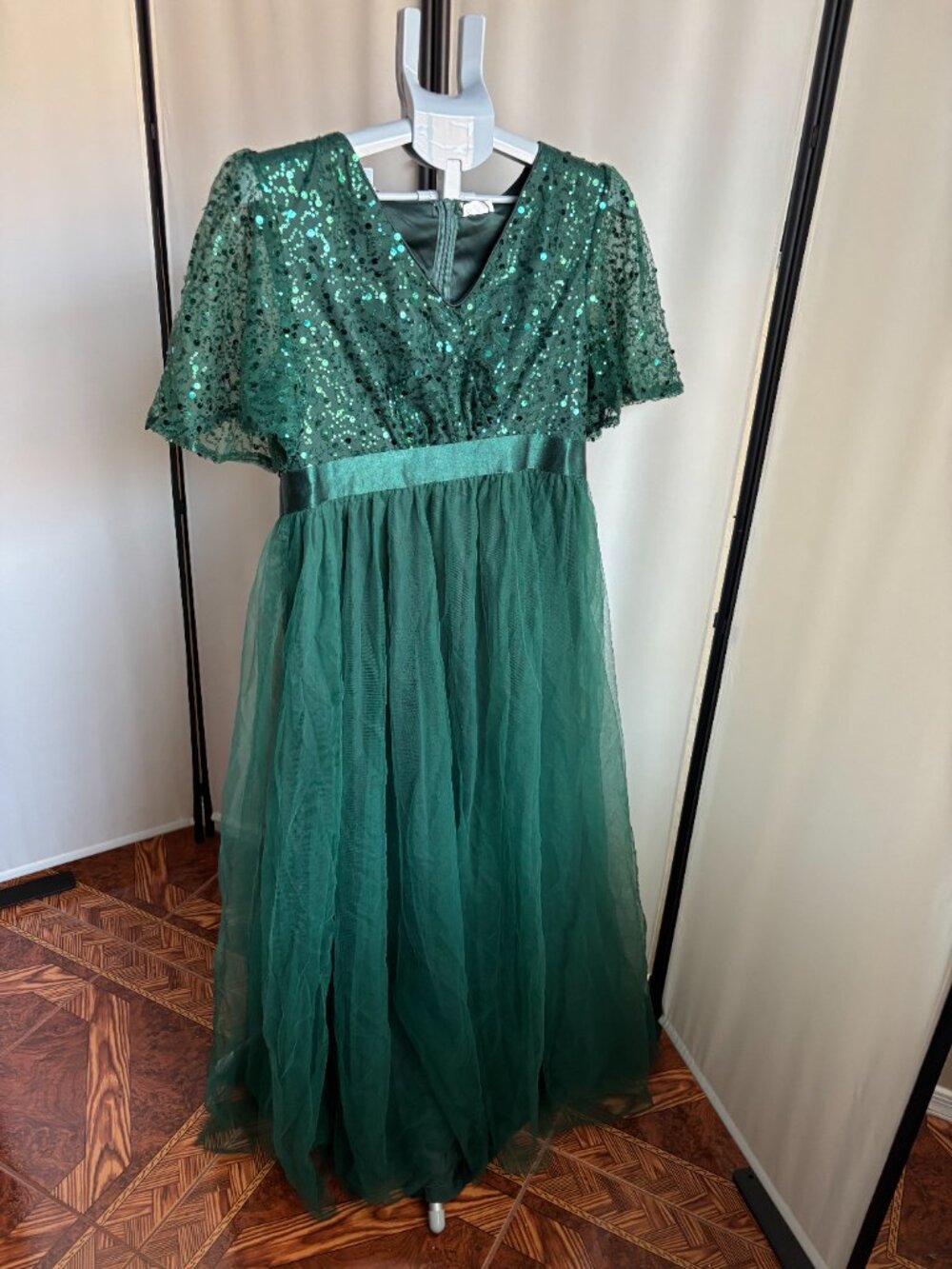 Green Sequin Long Formal Dress N9701